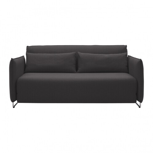 Softline - Cord - Canapé-Lit - anthracite/feutre 610/piètement en chrome/170x76x96cm/dimensions de couchage 148x200cm