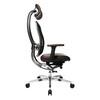 Wagner - AluMedic Limited Office Chair - dark brown/cover leather/star base polished aluminium/with wheels for hard floors