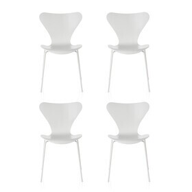 Fritz Hansen - Serie 7™ Stuhl lackiert Monochrom 4er Set