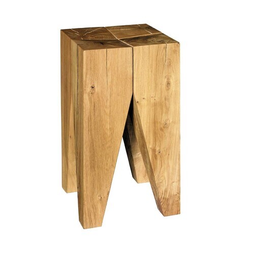 e15 - e15 ST04 Backenzahn - Tabouret - chêne huilé/27x27x47cm/avec creux de siège