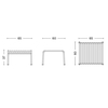 HAY Palissade Kollektion Metall Gartenmöbel Dimensionen - Bank, Stuhl und Tisch in minimalistischem Design - Special Edition Palissade Ottoman/ Gartenbeistelltisch