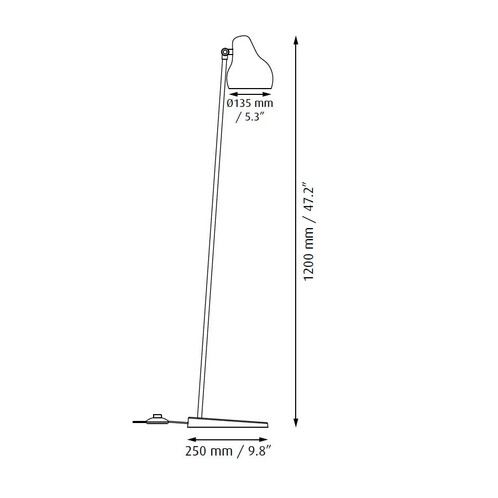 Louis Poulsen VL38 Floor Lamp - White