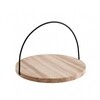 Woud - Loop - Plateau  - chêne/manche noir/Ø x H: 21.5 x 15cm/Taille 1
