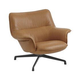 Muuto - Doze Lounge Chair Low drehbar Leder