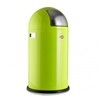Wesco - Pushboy Abfalleimer 50L - limegreen/edelstahl/H:75.5cm x Ø40cm/50L