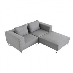 Softline - Canapé 2 places avec tabouret Lotus
