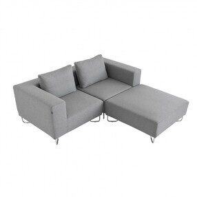 Softline - Canapé 2 places avec tabouret Lotus