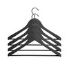 HAY - Soft Coat Hanger - Kleerhanger-set 4dlg. breed - zwart/44x27x4cm/4x Klerenhanger met bar