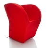 Moroso - Victoria and Albert Armchair - red/fabrics Kvadrat Divina 623