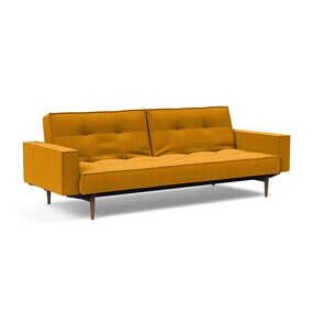 Innovation Living - Canapé-lit avec accoudoirs Splitback Styletto bois foncé