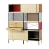 Vitra - ESU - Etagère à livres 148x120x43cm - orange/gris/marron/piètement noir/8 boîtes + 3 tiroirs