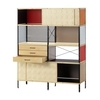 Vitra - ESU - Etagère à livres 148x120x43cm - orange/gris/marron/piètement noir/8 boîtes + 3 tiroirs