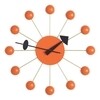 Vitra - Ball Clock Nelson - Wandklok - oranje/wijzer zwart/hout/Ø33cm