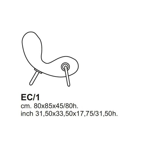 Cappellini - Embryo Chair Sessel - Strichzeichnung