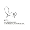 Cappellini - Embryo Chair - line drawing