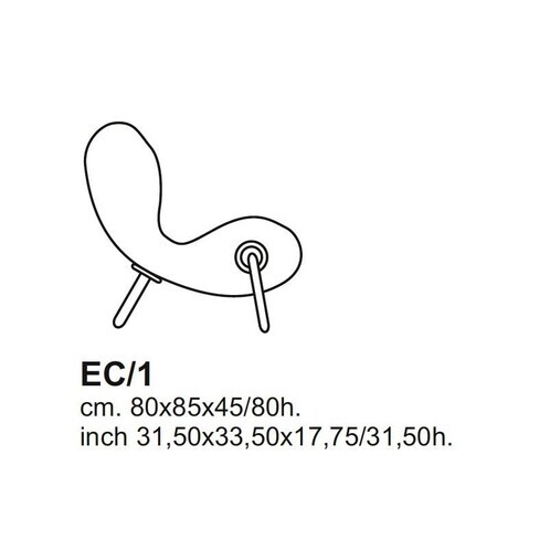 Cappellini - Embryo Chair - line drawing