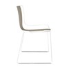 Arper - Catifa 46 0278 - Chaise bicolore pied blanc - blanc/gorge-de-pigeon/coque brillant/dedans mat/support blanc mat V12/nouvelle couleur