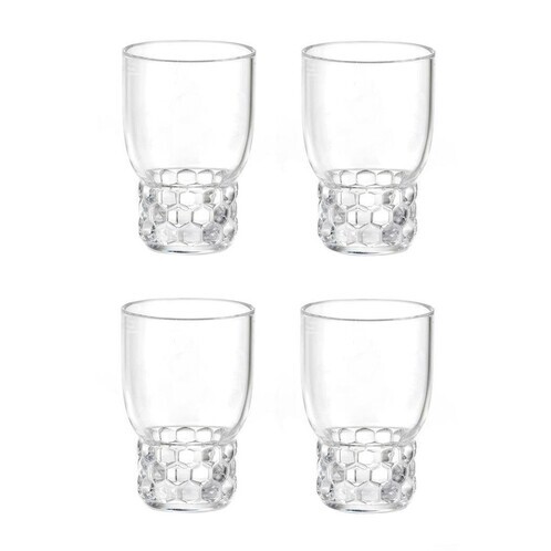 Kartell - Jellies Family - Set de 4 verres à eau - cristal clair/transparent