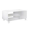 müller möbelfabrikation - Mobile Line R 104N Sideboard - signal white RAL 9003/satin-finished/with transparent wheels/75x35x40cm