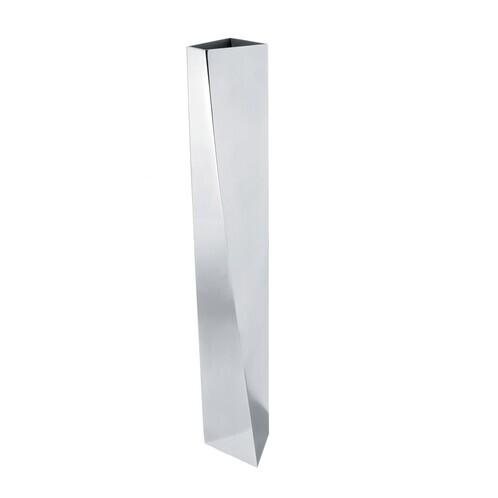 Alessi - Crevasse Flowe Vase - stainless steel/glossy polished/LxWxH 8x6x42cm