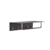 FROST - Unu Wall Coat Rack With 4 Hooks & Bar - black-copper/WxHxD 60x15x30cm