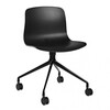 HAY - About a Chair 14 - Draaistoel met wielen - zwart/onderstel zwart/met zachte wielen