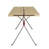 Moormann - Kampenwand - Table intérieur - sapin, corde rouge/non traitée, acier ciré/220x68x76cm