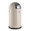 Wesco - Pushboy Abfalleimer 50L - mandel/edelstahl/H:75.5cm x Ø40cm/50L