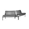 HAY Palissade Gartenmöbel aus Metall, zwei schwarze Designer-Sitzbänke in minimalistischem Stil - Palissade Dining Park Sitzkissen Out/Out 2er Set