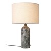 Gubi - Gravity Table Lamp L - canvas/grey/lamp shade canvas/H 65cm, Ø 41cm/grey marble base
