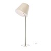 Artemide - Melampo Mega Stehleuchte - Stab bronze/satiniert/Schirm naturfarben/H 174cm/Ø 57cm