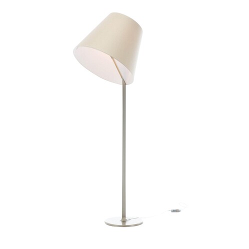 Artemide - Melampo Mega Stehleuchte - Stab bronze/satiniert/Schirm naturfarben/H 174cm/Ø 57cm