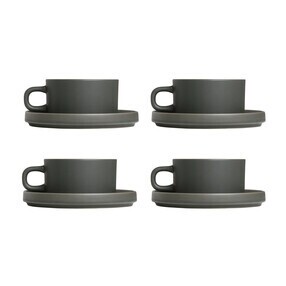 Blomus - Pilar Teetasse mit Untertasse 4er Set