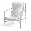 HAY Palissade Lounge Chair mit gestepptem Kissen, modernes Outdoor-Möbel aus pulverbeschichtetem Stahl, weiß. - Palissade Steppkissen 139x49,5cm