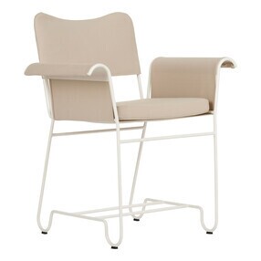 Gubi - Chaise avec accoudoirs de jardin structure blanc Tropique
