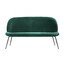 Gubi - Beetle Sofa Samt Gestell Schwarz - grün/Samt Velluto G075/787/BxHxT 140x79x63cm/Gestell schwarz