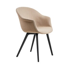 Gubi - Bat Schalenstuhl Vollpolsterung Gestell Kunststoff