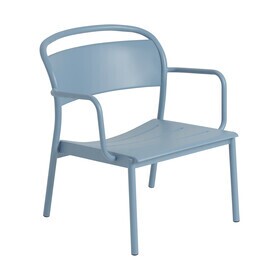 Muuto - Chaise de jardin avec accoudoirs Lounge Linear Steel