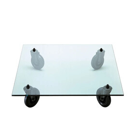Fontana Arte - Tavolo Con Ruote Couchtisch 100x100cm