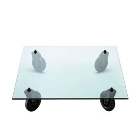 Fontana Arte - Tavolo Con Ruote Couchtisch 100x100cm