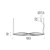 Nemo - In The Wind LED - Suspension horizontalement - dessin au trait