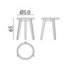 Gervasoni - Gray 44 - Bijzettafel - Strichzeichnung