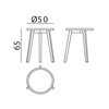 Gervasoni - Gray 44 - Table d'appoint - dessin au trait