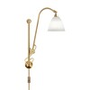 Gubi - Bestlite BL5 - Applique murale - blanc Bone China/porcelaine Bone China/H 47-80cm, Ø 16cm/structure laiton