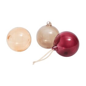 Ferm Living - Glass Baubles kerstbal set van 3 L