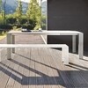 Fast - Grande Arche ausziehbarer Gartentisch  - taupe/L: 160-210/mit 1 Auszugsplatte/ausgelegt für 2 Auszugsplatten