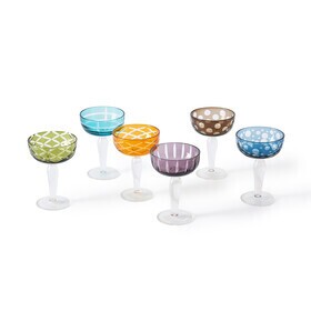 pols potten - Set de 6 verres à champagne Cuttings H 14,5cm
