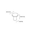 e15 - e15 CT09 Enoki - Table d'Appoint  - dessin au trait