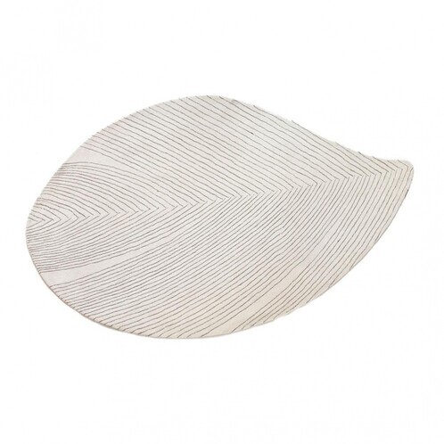 Nanimarquina - Quill L Schurwoll-Teppich - elfenbein/150x260cm