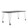 Kartell - Max Table With Wheels 190x90cm - slate/frame chromed steel/with 4 wheels